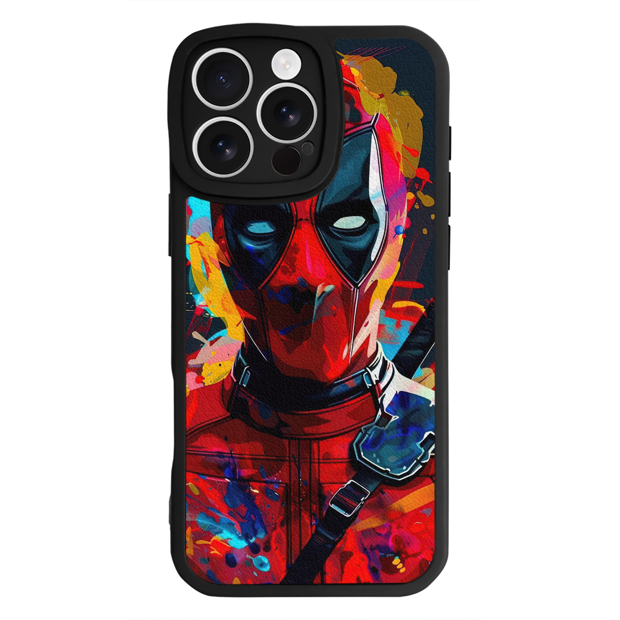（画像用） Deadpool デッドプール 【iPhone 16シリーズ対応】シリコンスマホケース（レザー調） 材質：シリコン